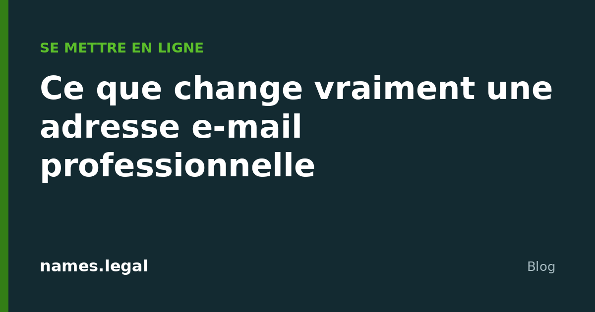 Cosa cambia davvero un indirizzo e-mail professionale